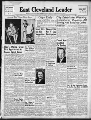 East Cleveland Leader Newspaper November 19, 1953 kapağı