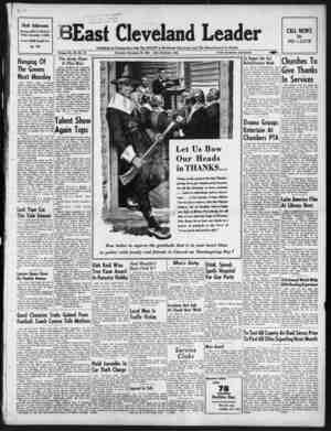 East Cleveland Leader Newspaper November 26, 1953 kapağı