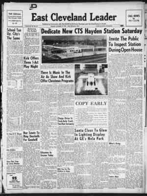 East Cleveland Leader Newspaper December 10, 1953 kapağı