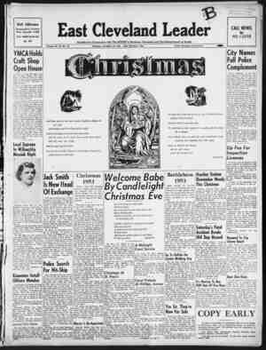 East Cleveland Leader Newspaper December 24, 1953 kapağı