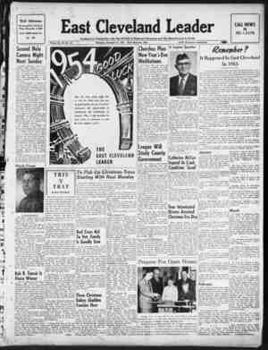 East Cleveland Leader Newspaper December 31, 1953 kapağı
