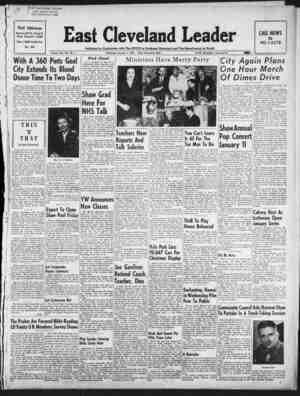 East Cleveland Leader Newspaper January 7, 1954 kapağı