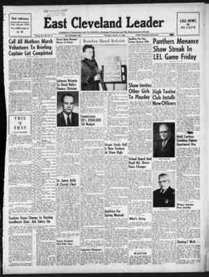East Cleveland Leader Newspaper January 14, 1954 kapağı