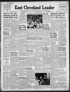 East Cleveland Leader Newspaper March 18, 1954 kapağı