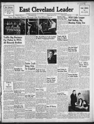 East Cleveland Leader Newspaper March 25, 1954 kapağı