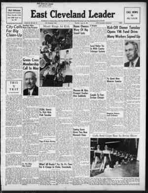 East Cleveland Leader Newspaper April 22, 1954 kapağı