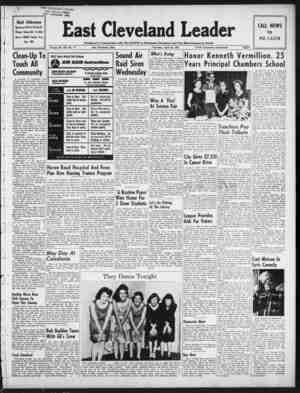 East Cleveland Leader Newspaper April 29, 1954 kapağı