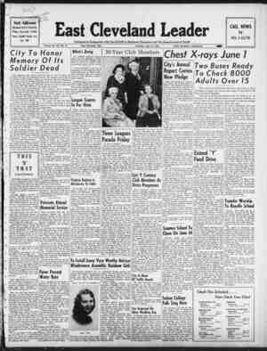 East Cleveland Leader Newspaper May 27, 1954 kapağı