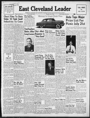 East Cleveland Leader Newspaper June 17, 1954 kapağı