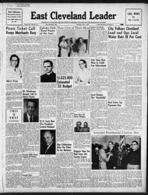 East Cleveland Leader Newspaper July 1, 1954 kapağı