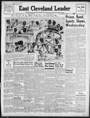 East Cleveland Leader Newspaper July 15, 1954 kapağı