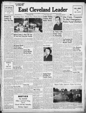 East Cleveland Leader Newspaper August 5, 1954 kapağı