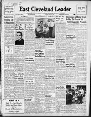 East Cleveland Leader Newspaper August 12, 1954 kapağı