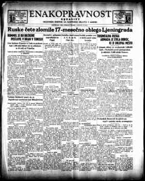 Enakopravnost Newspaper January 19, 1943 kapağı