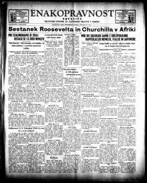 Enakopravnost Gazetesi 27 Ocak 1943 kapağı