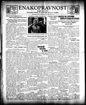 Enakopravnost Gazetesi 6 Şubat 1943 kapağı