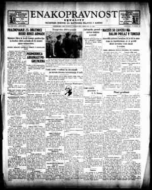 Enakopravnost Gazetesi 22 Şubat 1943 kapağı