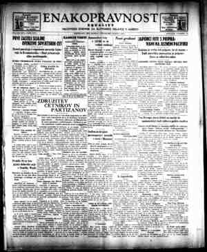 Enakopravnost Gazetesi 1 Mart 1943 kapağı