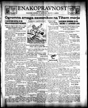 Enakopravnost Newspaper March 4, 1943 kapağı
