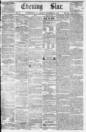 Evening Star Newspaper November 27, 1854 kapağı