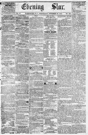 Evening Star Newspaper November 29, 1854 kapağı