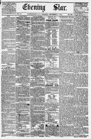 Evening Star Newspaper December 5, 1854 kapağı