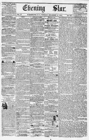 Evening Star Newspaper December 12, 1854 kapağı