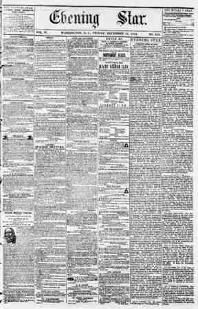 Evening Star Newspaper December 15, 1854 kapağı