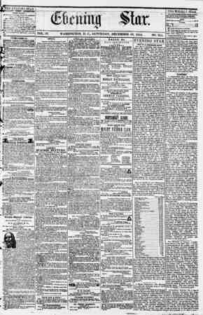 Evening Star Newspaper December 16, 1854 kapağı
