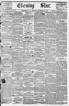 Evening Star Newspaper December 18, 1854 kapağı