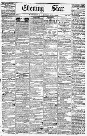  THE EVENING STAR PUBLISHED EVERY AFTERNOON, (EXCEPT SUNDAYJ At th? Star B cUding, eomsr Penrunfiv wwi av*nu* mnd Eleventh...