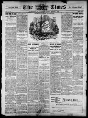 The Evening Times Newspaper 5 Ağustos 1895 kapağı