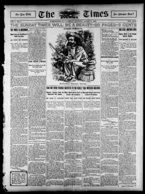 The Evening Times Newspaper 9 Ağustos 1895 kapağı