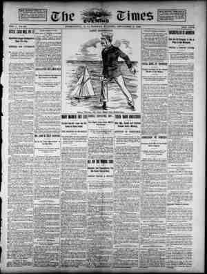 The Evening Times Newspaper 3 Eylül 1895 kapağı