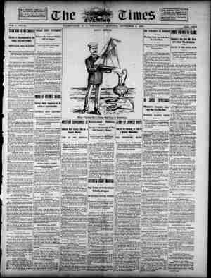 The Evening Times Newspaper 4 Eylül 1895 kapağı