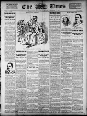 The Evening Times Newspaper 6 Eylül 1895 kapağı