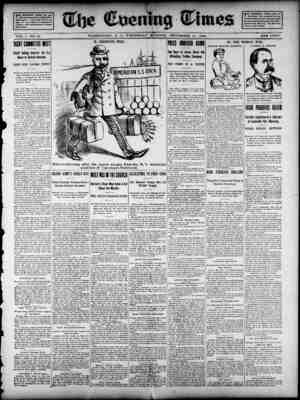 The Evening Times Newspaper 11 Eylül 1895 kapağı
