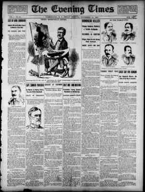 The Evening Times Newspaper 13 Eylül 1895 kapağı