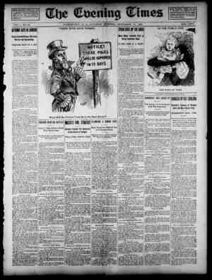 The Evening Times Newspaper 14 Eylül 1895 kapağı
