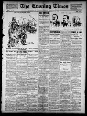 The Evening Times Newspaper 16 Eylül 1895 kapağı