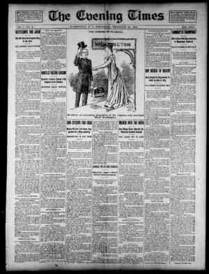The Evening Times Newspaper 25 Eylül 1895 kapağı