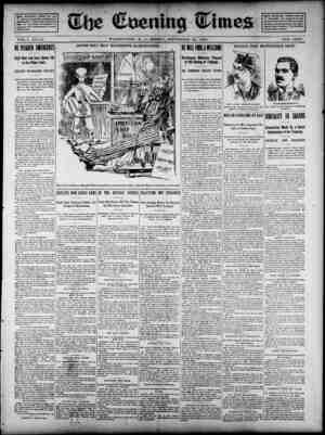 The Evening Times Newspaper 27 Eylül 1895 kapağı