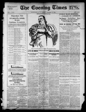 The Evening Times Newspaper 14 Ekim 1895 kapağı