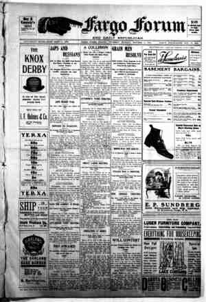 The Fargo forum and daily republican Newspaper October 8, 1903 kapağı