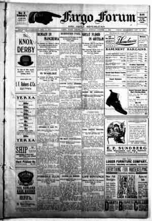 The Fargo forum and daily republican Newspaper October 9, 1903 kapağı