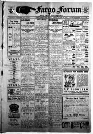 The Fargo forum and daily republican Newspaper October 20, 1903 kapağı