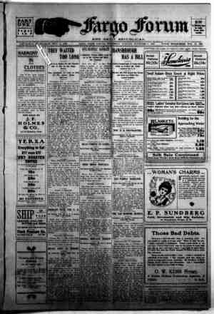 The Fargo forum and daily republican Newspaper November 11, 1903 kapağı
