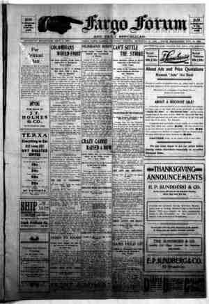 The Fargo forum and daily republican Newspaper November 19, 1903 kapağı