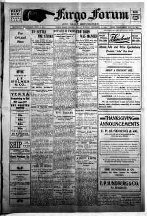 The Fargo forum and daily republican Newspaper November 20, 1903 kapağı