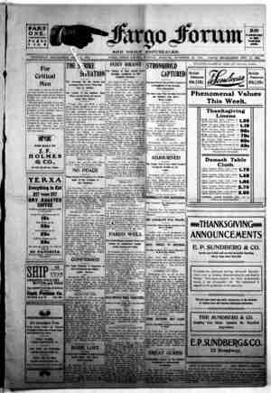 The Fargo forum and daily republican Newspaper November 24, 1903 kapağı